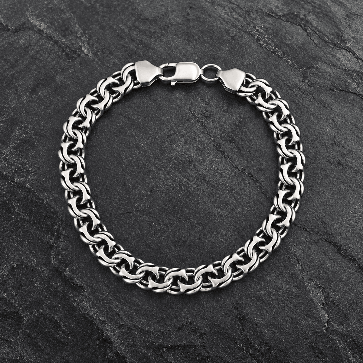 Hand-Forged Silver Bismarck Bracelet| Масивний срібний браслет ручної ковки|2006.5