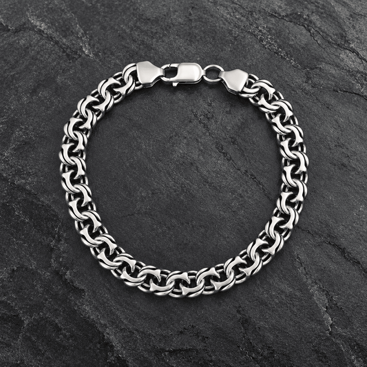 Hand-Forged Silver Bismarck Bracelet| Масивний срібний браслет ручної ковки|2006.5