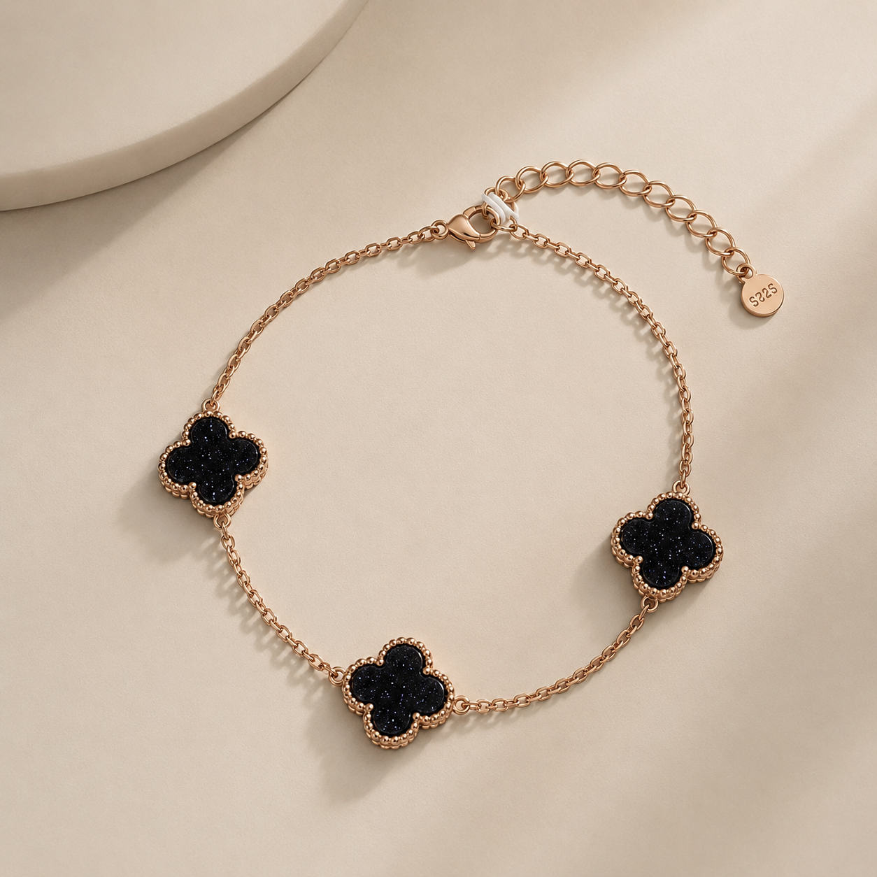 Срібний браслет 925пр | позолота 585 | Avante Aventurine Gold Plated Silver Bracelet 925|338