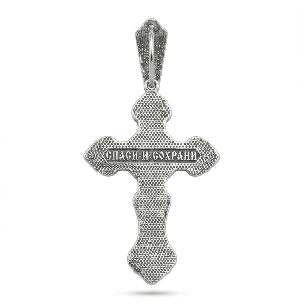 Silver Cross Pendant 925 | Срібний хрестик з Розп’яттям |5223