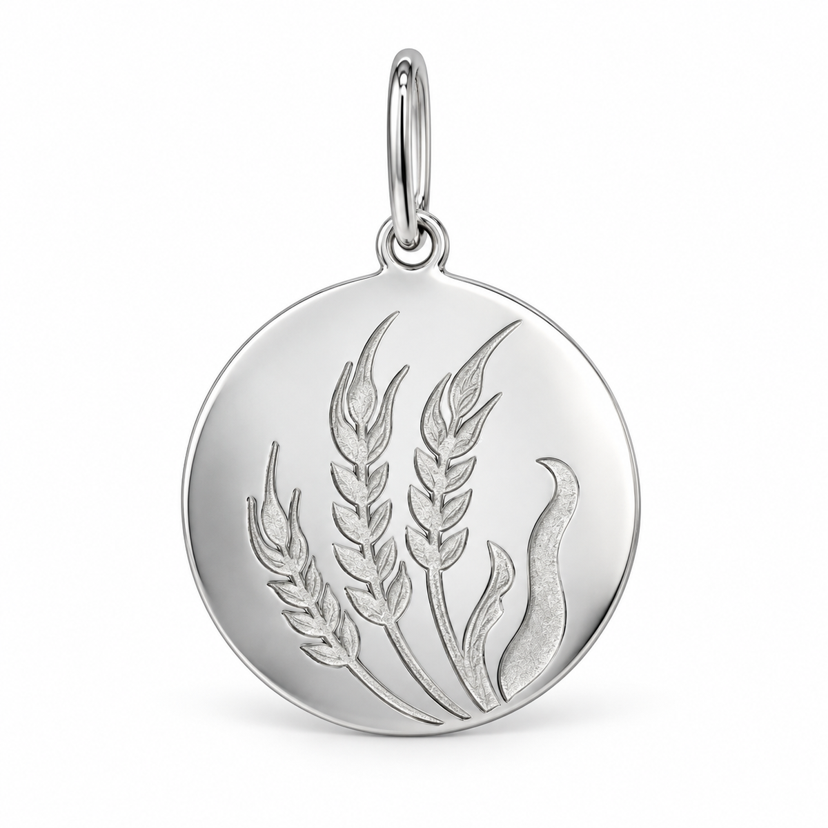 925 Sterling Silver Wheat Pendant| Срібний кулон Колосся|819
