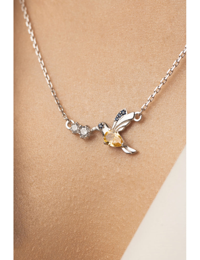 Срібне кольє Пташка Свободи 925 | Ukrainian Bird Silver Necklace | 615
