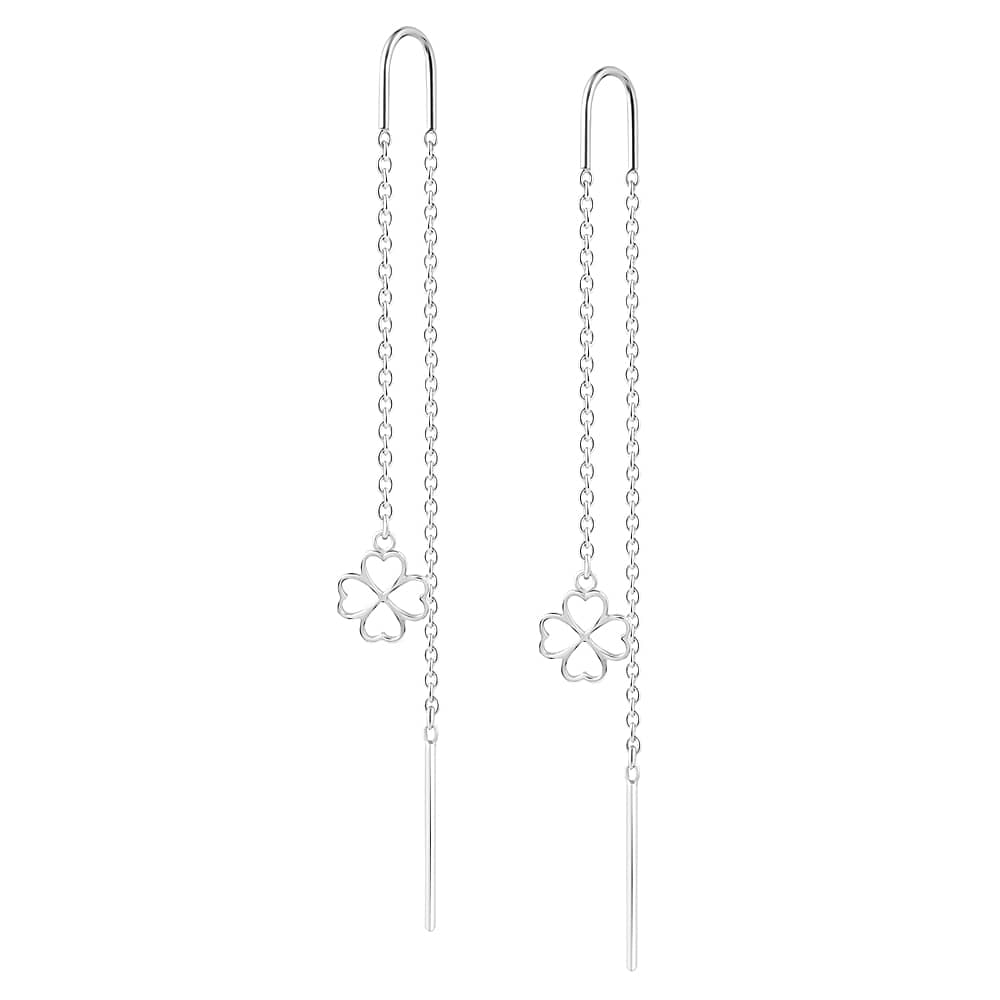 925 Sterling Silver Chain Threader Earrings| Срібні сережки-протяжки на ланцюжках|40048
